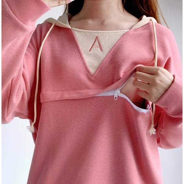 Pull d'Allaitement à Capuche