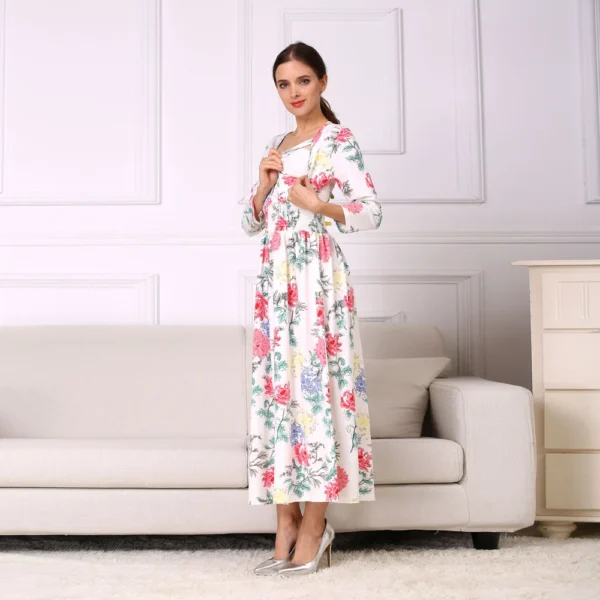 Robe longue coton imprimé