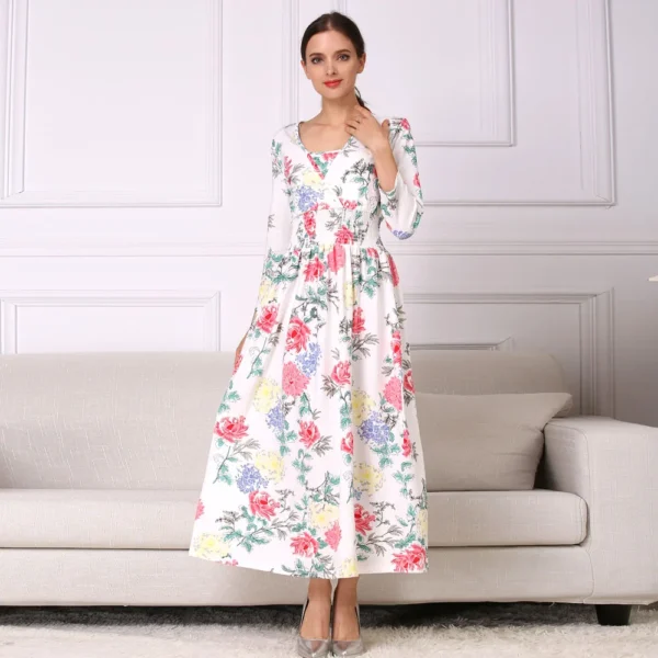 Robe longue coton imprimé – Image 3