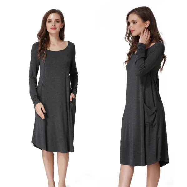 Robe d'Allaitement Manches Longues – Image 5
