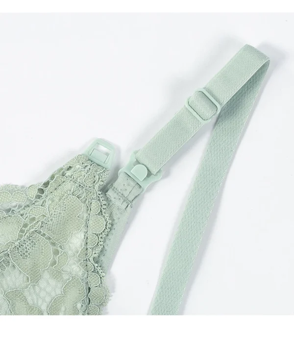 Soutien-Gorge Vert d'Allaitement en Dentelle – Image 4