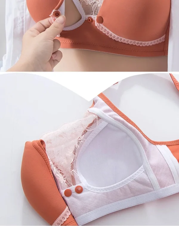 Soutien-Gorge d'Allaitement en Dentelle Orange – Image 5