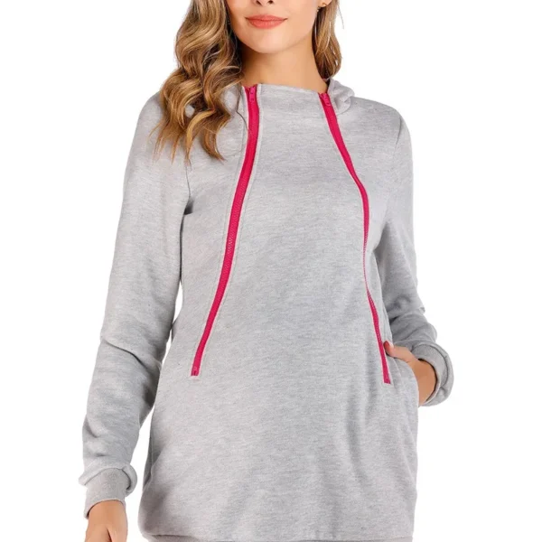 Sweat-shirt d'allaitement avec fermeture – Image 4