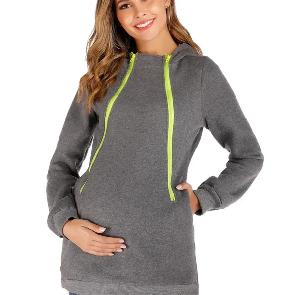 Sweat-shirt d'allaitement avec fermeture – Image 3