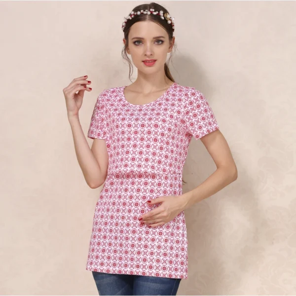 T-shirt d'allaitement Rose – Image 2