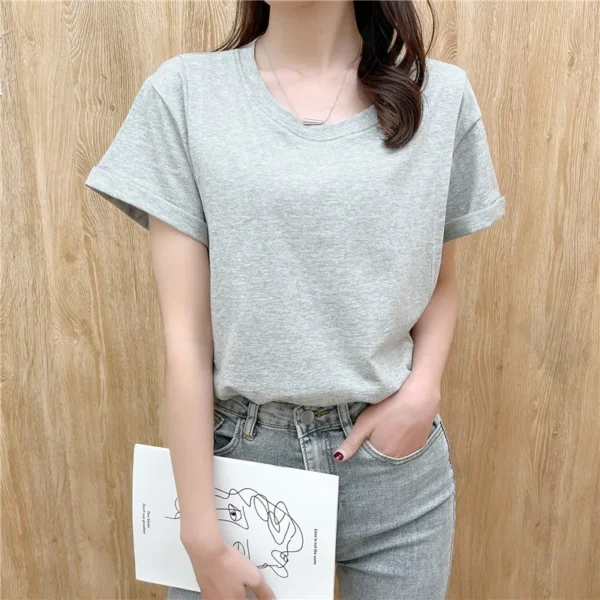 T-shirt d'allaitement gris – Image 2