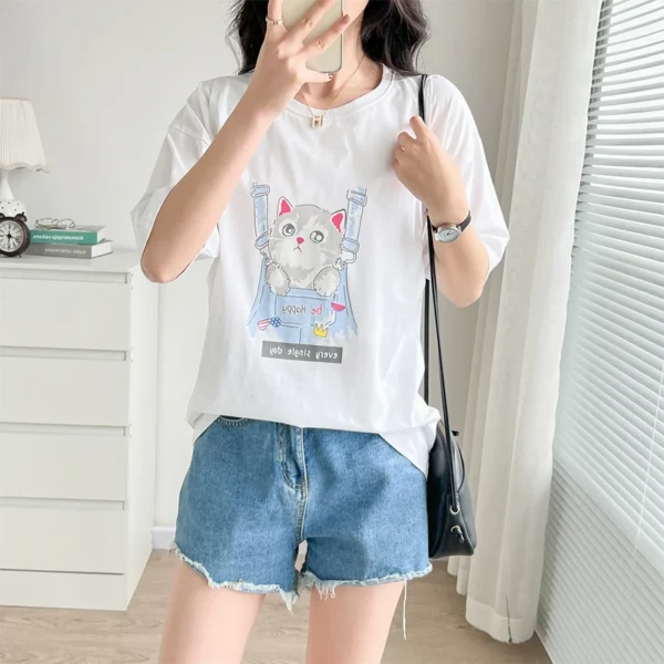 T-shirt d'allaitement Dessin Chat – Image 4