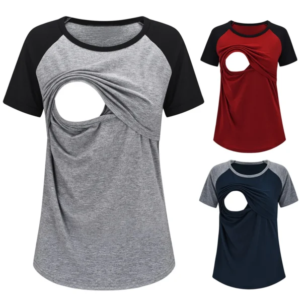 T-shirt d'Allaitement 2 tons