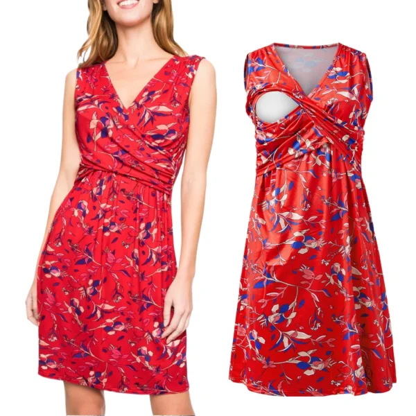 Robe d'Allaitement Rouge