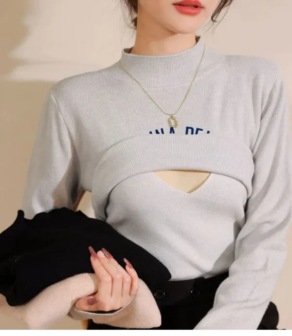 Pulls d'allaitement col montant
