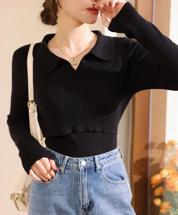 Pull d'allaitement noir – Image 2