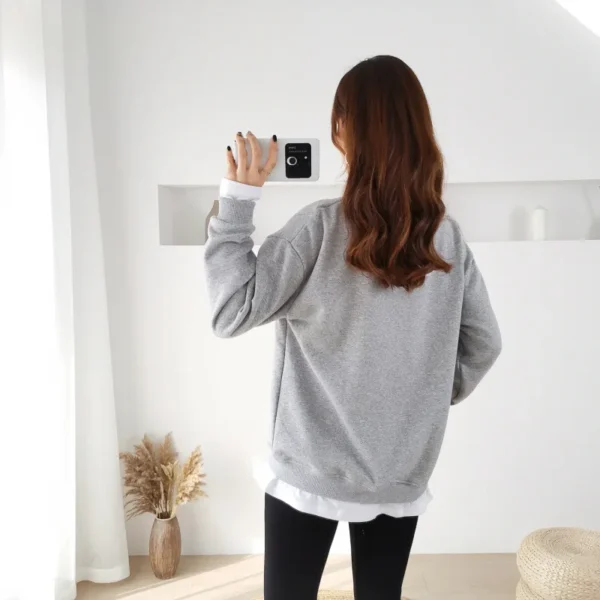 Sweat d'allaitement gris – Image 2