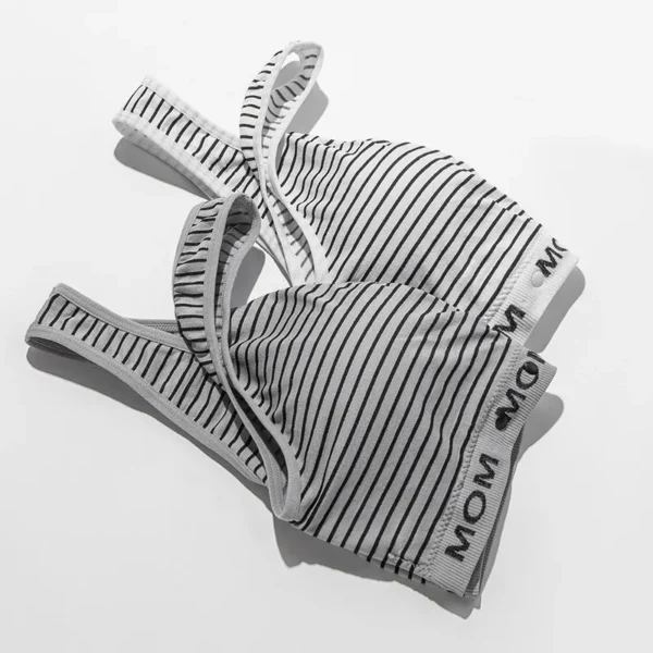 Soutien-Gorge d'Allaitement Réglable Noir et Gris