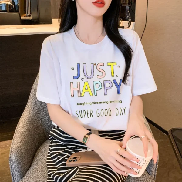 T-shirt d'Allaitement Just Happy – Image 3