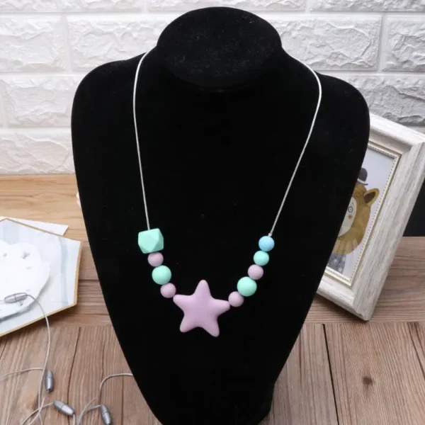 Collier de Dentition en Silicone pour Allaitement