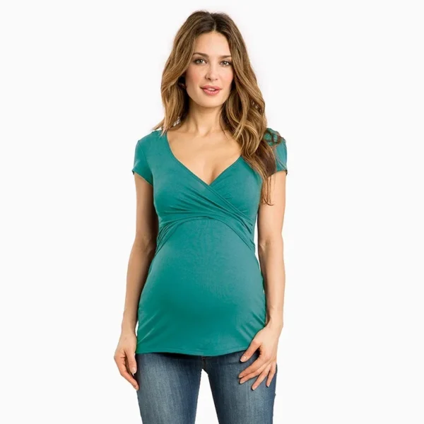 T-shirt d'allaitement croisé