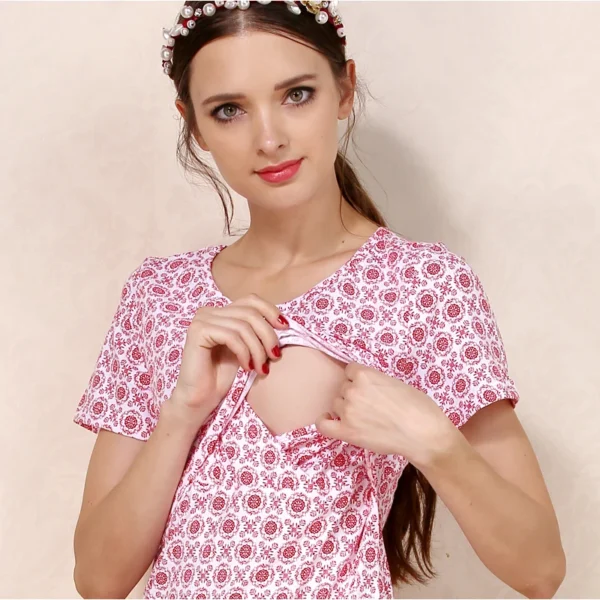 T-shirt d'allaitement Rose