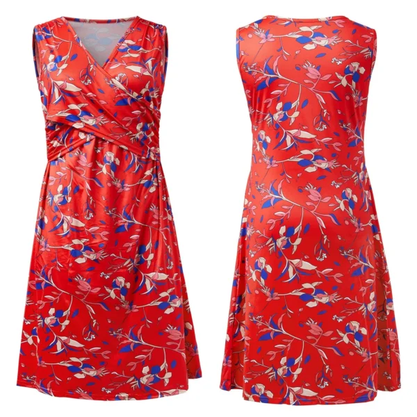 Robe d'Allaitement Rouge – Image 3