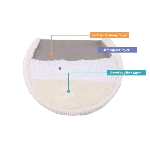 Coussinets d'Allaitement Réutilisables en Fibre de Bambou – Image 5