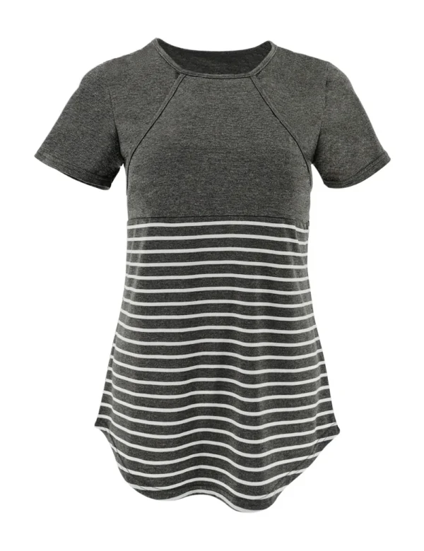 T-shirt d'allaitement mi-rayé – Image 5