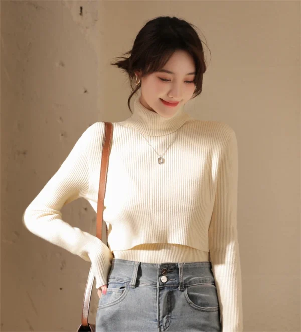 Pull d'allaitement col roulé – Image 2